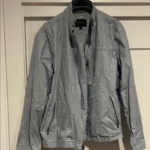 Men’s Blue and White striped bomber